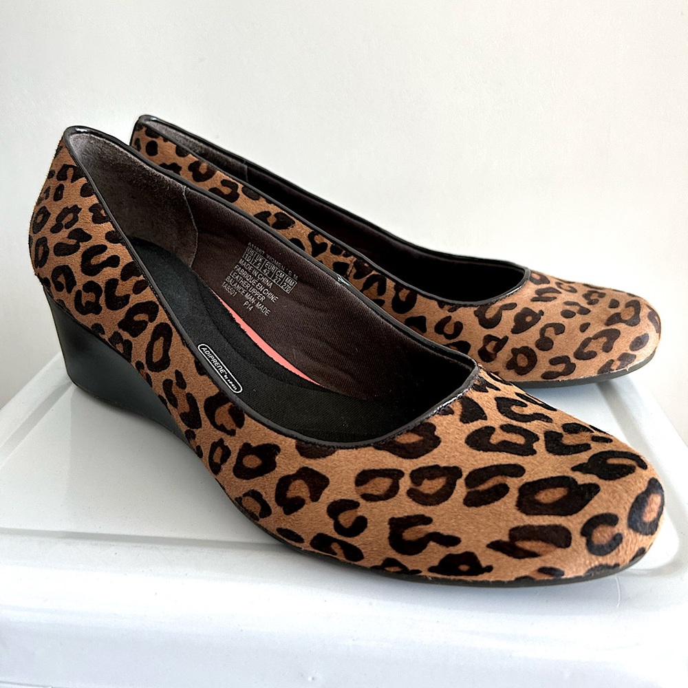 Leopard Print Wedge heel Size 10 new condition